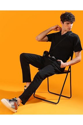 ست بالاتنه و پائین تنه مشکی زنانه تریکو Rex Darius - کد 829033919