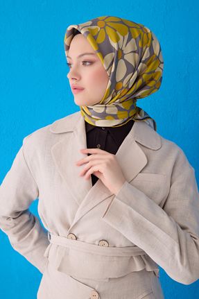 روسری رنگی کرپ ساتن ابریشم Belli - کد 927663686