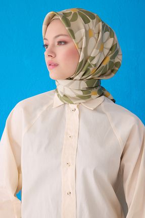 روسری رنگی کرپ ساتن ابریشم Belli - کد 927663581