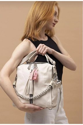 کیف دوشی سفید زنانه چرم مصنوعی Kemo Bags - کد 931022197