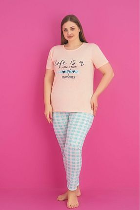 ست لباس راحتی سایز بزرگ رنگی زنانه گلدار Farya Home - کد 931038332