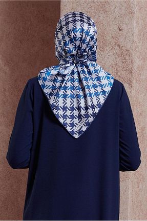 روسری سرمه ای پلی استر Alvina - کد 828303634