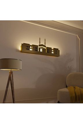 قفسه دیواری طلائی 65 سانتی متر Wallover Design - کد 899505442