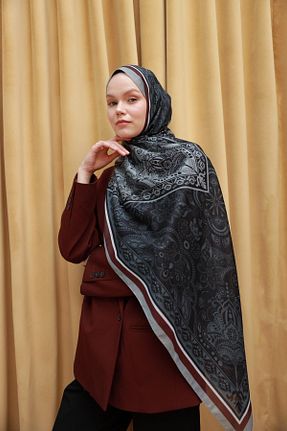 شال طوسی زنانه پنبه پلی استر İpekhan - کد 931060445