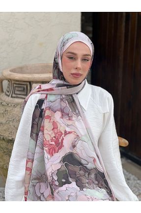 شال صورتی زنانه پلی استر Modakaşmir - کد 931700033