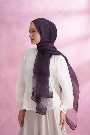 شال بنفش زنانه ابریشم ARMANDA - کد 931068852