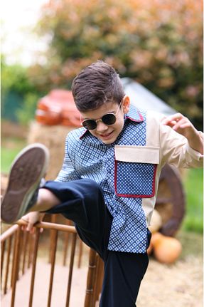 پیراهن آبی بچه گانه رگولار Hulm - کد 931138328