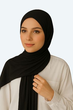 شال مشکی زنانه پنبه ای Merve Nayir - کد 903521536
