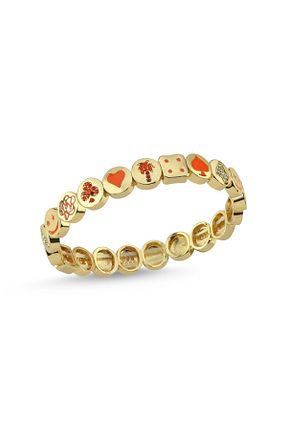 دستبند استیل (فولاد) طلائی استیل (فولاد) CHARMLUCKY - کد 931074881