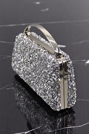 کیف مجلسی طوسی زنانه پارچه ای HFKY - کد 931076861
