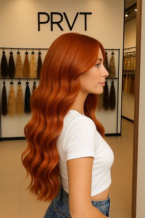 کلاه گیس نارنجی زنانه PRVT - کد 650644803