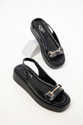 صندل مشکی زنانه پاشنه تخت SOHO - کد 929563124