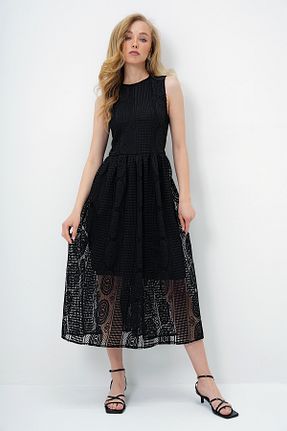 لباس مشکی زنانه بافتنی Trend Alaçatı Stili - کد 891517748