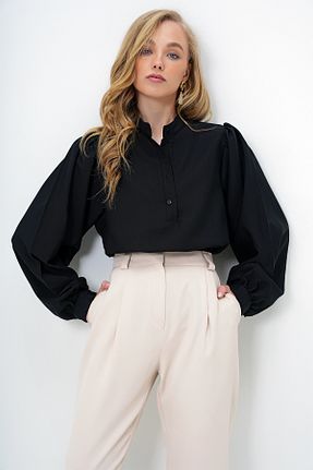 پیراهن مشکی زنانه رگولار Trend Alaçatı Stili - کد 929619084