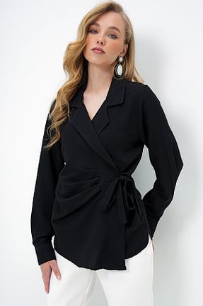 کت مشکی زنانه اورسایز Trend Alaçatı Stili - کد 929619076
