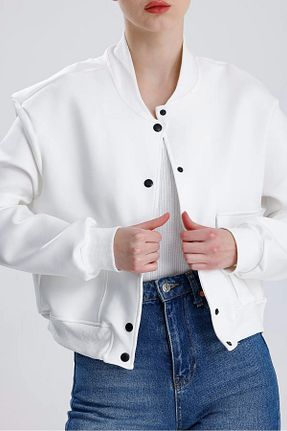کت سفید زنانه Bomber miss fasion - کد 780498608