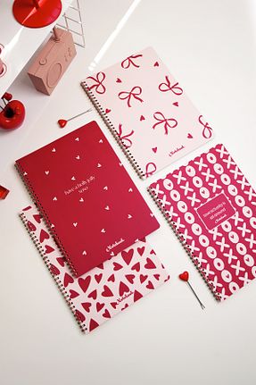 دفتر زرشکی Karton Matt Notebook - کد 929601103