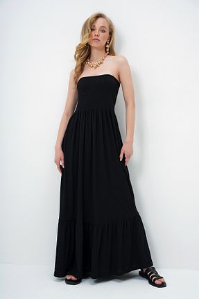 لباس مشکی زنانه بافت Trend Alaçatı Stili - کد 930942660