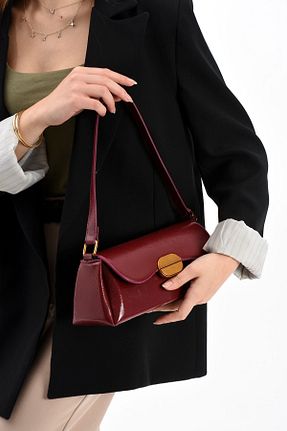 کیف دوشی زرشکی زنانه چرم مصنوعی Berlin bags - کد 931120128