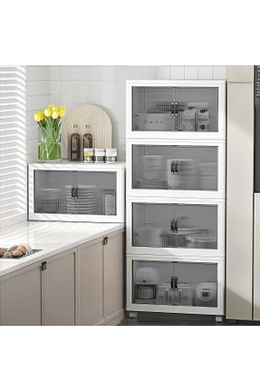 کابینت چند منظوره سفید پلاستیک Kavi Entegre Plastik - کد 917390700