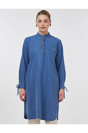 تونیک حجاب سرمه ای زنانه ویسکون Kayra - کد 931146311