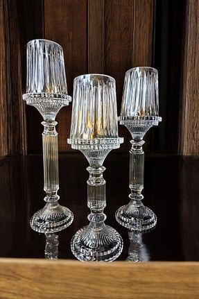 شمعدان و شمع گیر نارنجی شیشه Paşabahçe - کد 849822906