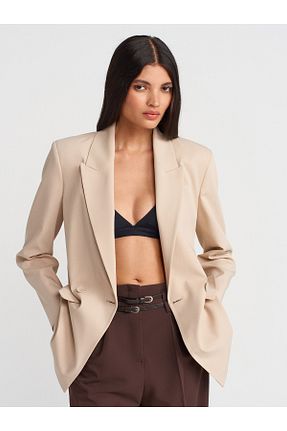 کت بژ زنانه Blazer Dilvin - کد 931150289