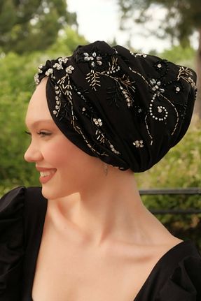 کلاه شنای حجاب مشکی زنانه ladrans - کد 848880225