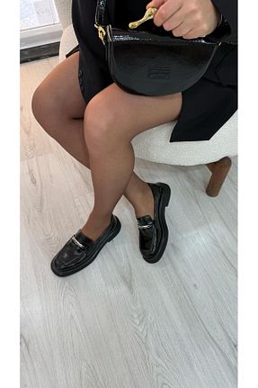 کفش لوفر مشکی زنانه چرم خالص by emine eren emotion shoes - کد 931217867