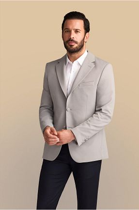 کت طوسی مردانه رگولار Kiğılı - کد 878240439