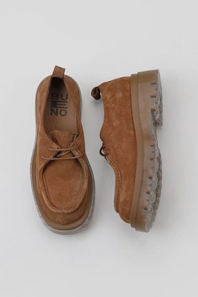 کفش پاشنه بلند پر قهوه ای زنانه پاشنه متوسط (5-9 سانتی متر) Bueno Shoes - کد 468890906