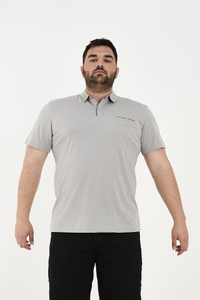 تیشرت سایز بزرگ طوسی مردانه Relaxed Maccali - کد 931225228