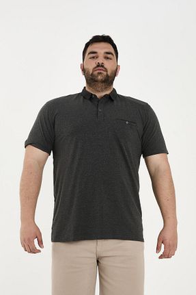تیشرت سایز بزرگ طوسی مردانه تکی Maccali - کد 931226187