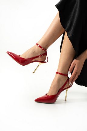 کفش استایلیتو قرمز پاشنه نازک Güllü Shoes - کد 931188596
