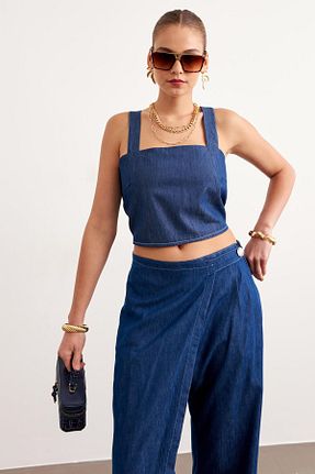 بلوز آبی زنانه ساده LEVURE - کد 931170940