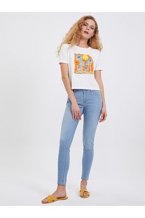 شلوار جین آبی زنانه پاچه سوپر تنگ Loft - کد 37073197