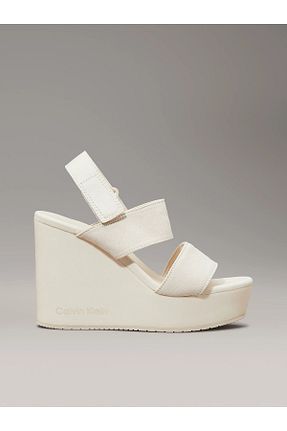 صندل بژ زنانه پاشنه تخت Calvin Klein - کد 929018809