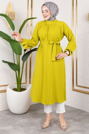 تونیک حجاب زرد زنانه مخلوط ویسکون modapinhan - کد 931245120