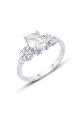 انگشتر نقره زنانه زیرکن SİLVERA TELKARİ - کد 899109116