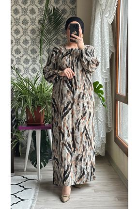لباس سایز بزرگ رنگی زنانه ویسکون TDYtrendy Giyim - کد 931244598