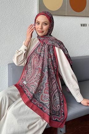 شال زرشکی زنانه lamelif - کد 931241206