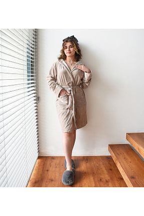 ربدوشام بژ زنانه ساتن Özgüner Oyuncak - کد 925714148