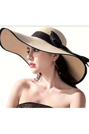 کلاه مشکی زنانه حصیر ÇEÇEN HOME - کد 931234097