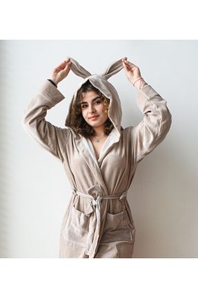 ربدوشام بژ زنانه ساتن Özgüner Oyuncak - کد 925714148