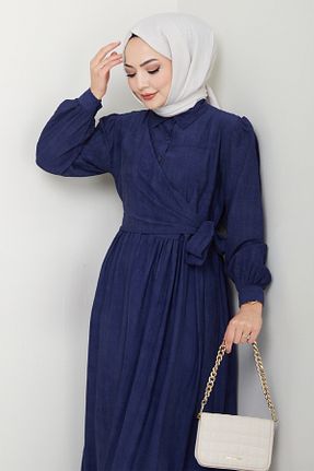 لباس حجاب سرمه ای زنانه رگولار InStyle - کد 931236552