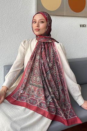 شال زرشکی زنانه lamelif - کد 931241427