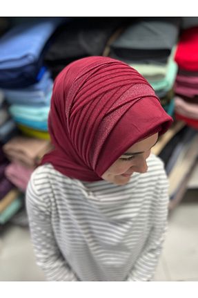 روسری زرشکی İpek Tivil Gülnur tasarım - کد 931243325