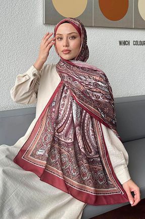 شال زرشکی زنانه lamelif - کد 931241348