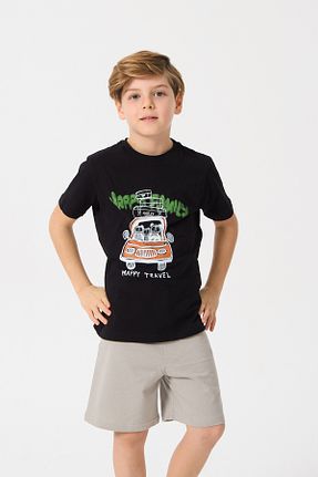 ست بالاتنه و پائین تنه مشکی بچه گانه بافت Nisrakids - کد 931244998