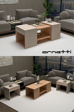 میز جلو مبلی قهوه ای Suntalam Arnetti - کد 800200640